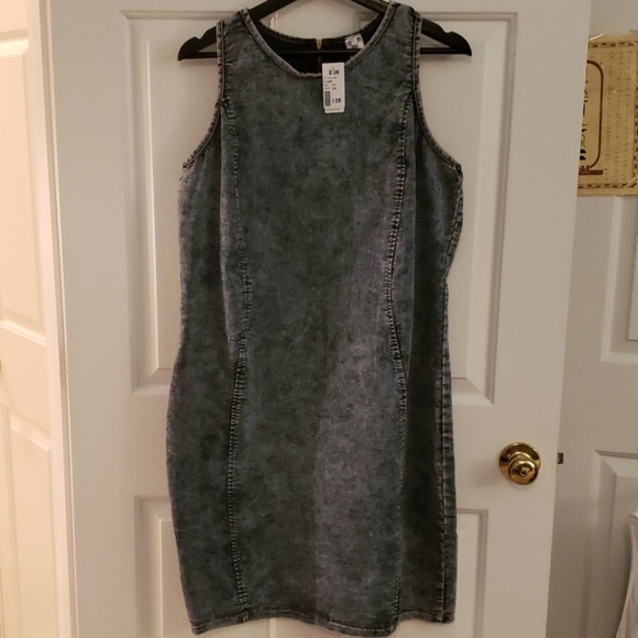 GS LOVE PLUS SIZE Stretch Denim Dress - Picture 1 of 2